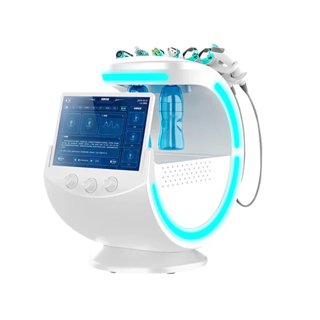 Ice Blue Combină Facială 7in1 cu Skin Analyzer – vedere frontală aparat multifuncțional